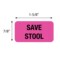 Nevs Label, Save Stool 7/8" x 1-5/8" Flr Pink w/Black VW-0014 - alternate 2